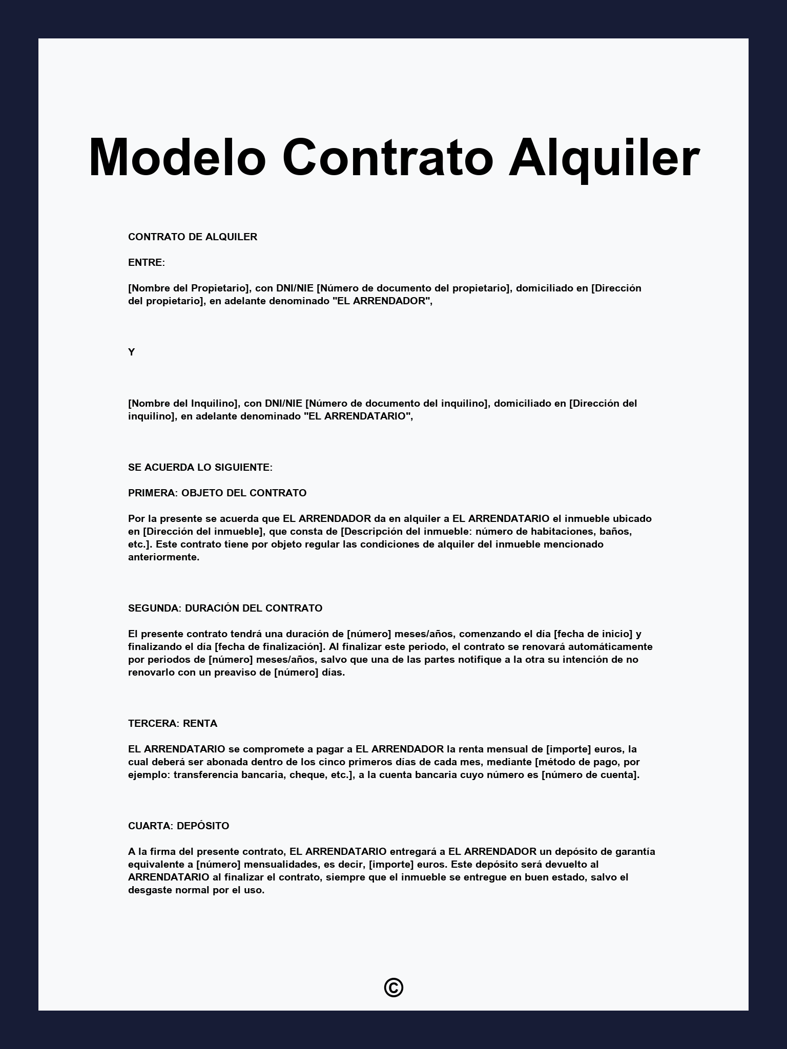 Modelo Contrato Alquiler
