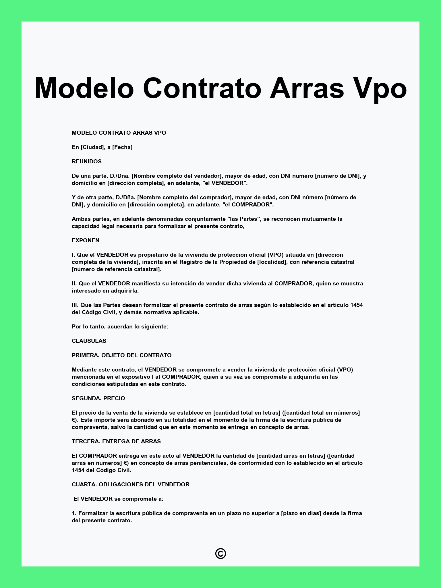 Modelo Contrato Arras Vpo